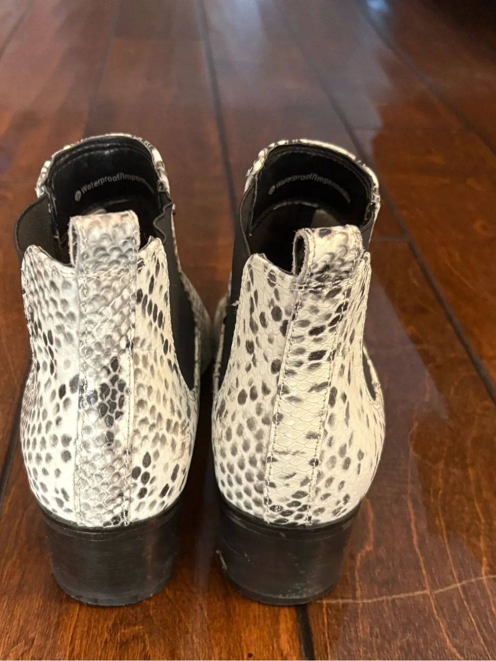 BLONDO Waterproof Snake Print Chelsea Bootie size 6.5